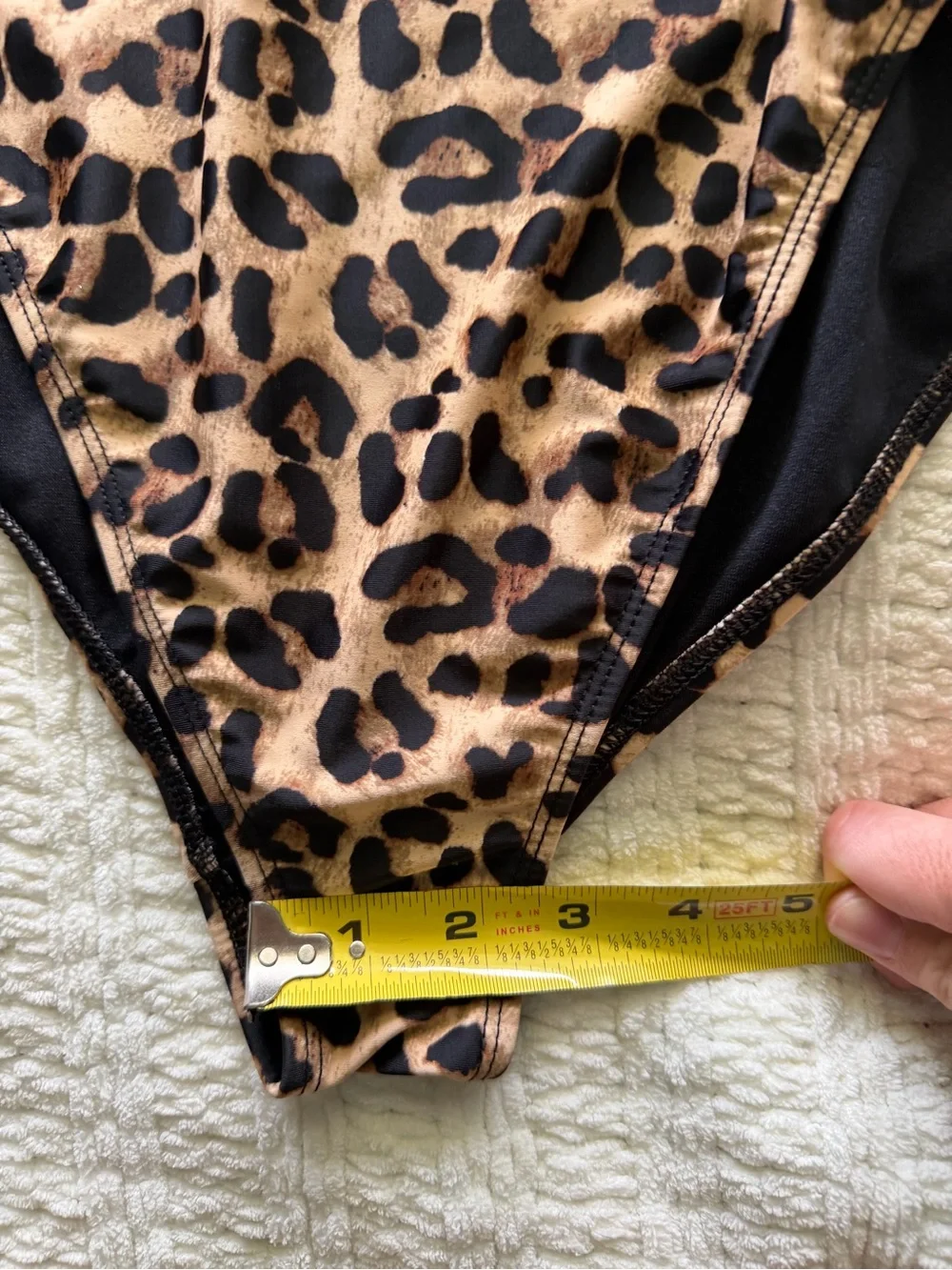 Revamped‎ swim Leopard Strappy Side One Piece Swimsuit Small